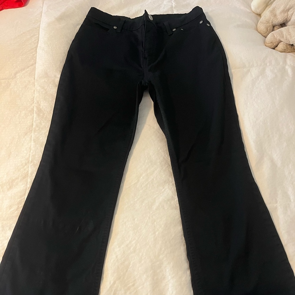 HD Harley Davidson women’s black pants, size 6, nylon/cotton/lycra